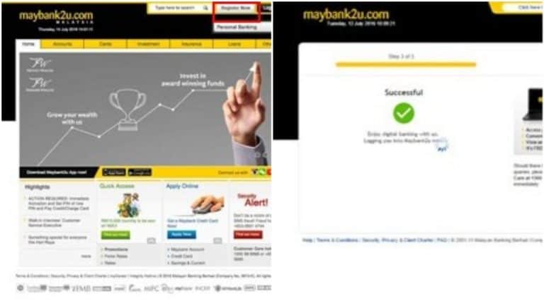 cara daftar maybank2u online