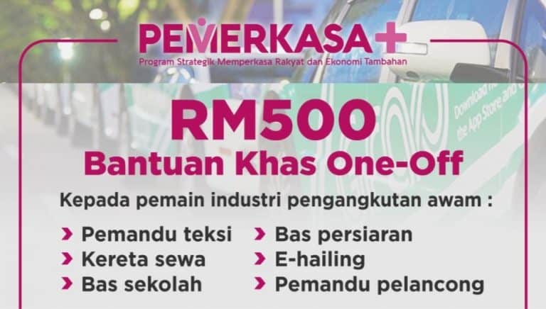 bantuan rm500 teksi ehailing