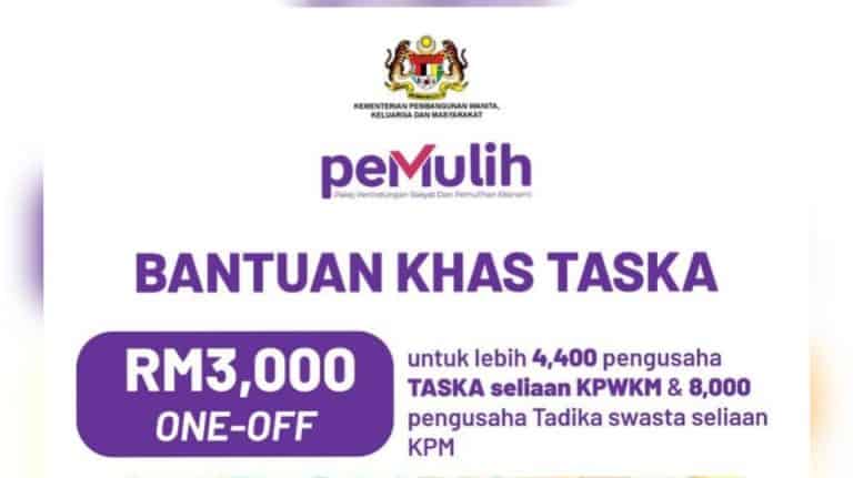 bantuan khas taska rm3000 pemulih