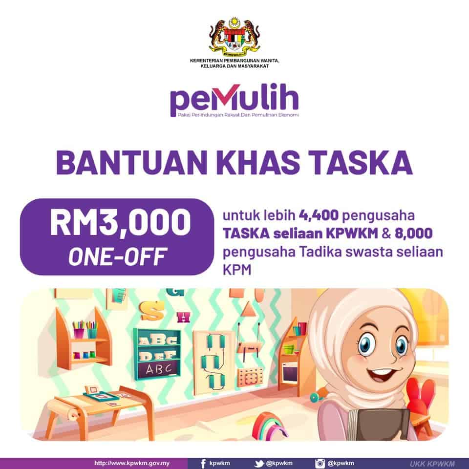 bantuan taska pemulih rm3000