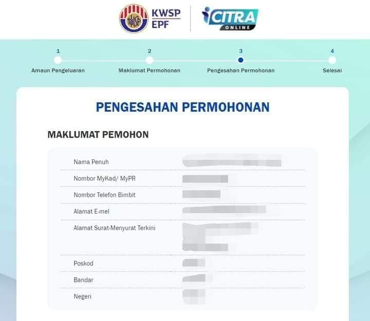 cara mohon i citra kwsp