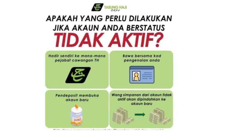 akaun tabung haji tidak aktif