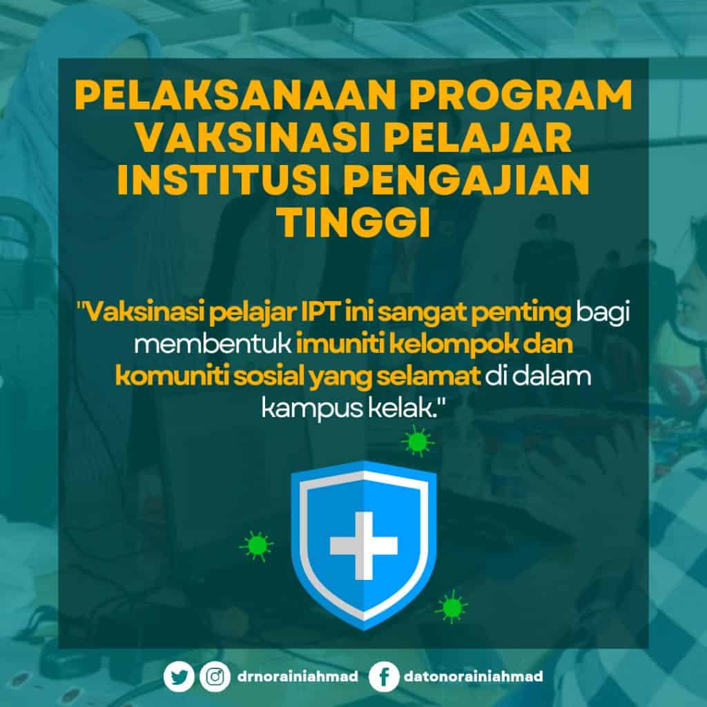 vaksinasi pelajar ipt