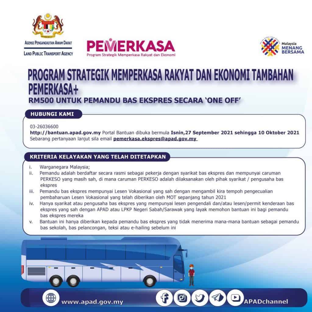 bantuan apad pemandu bas ekspres