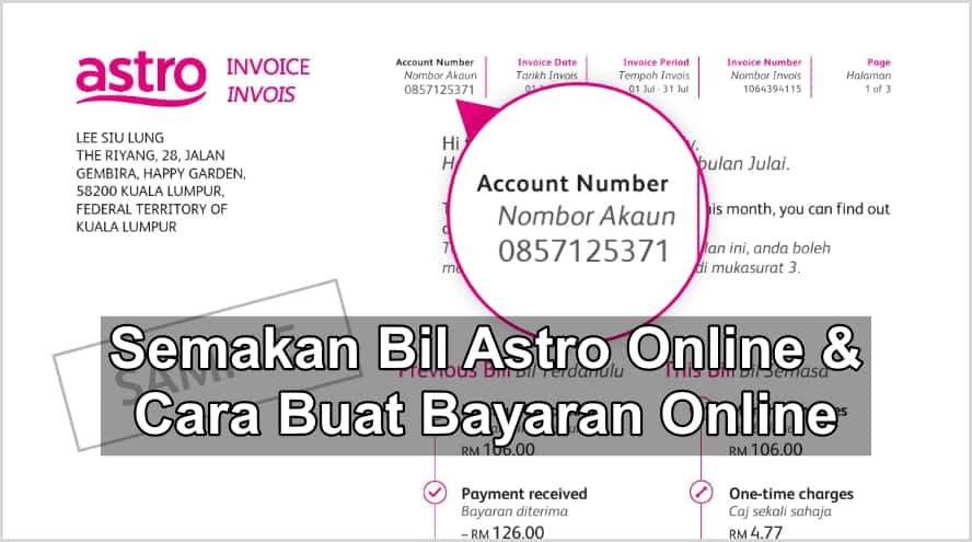 Semakan Bil Astro Online