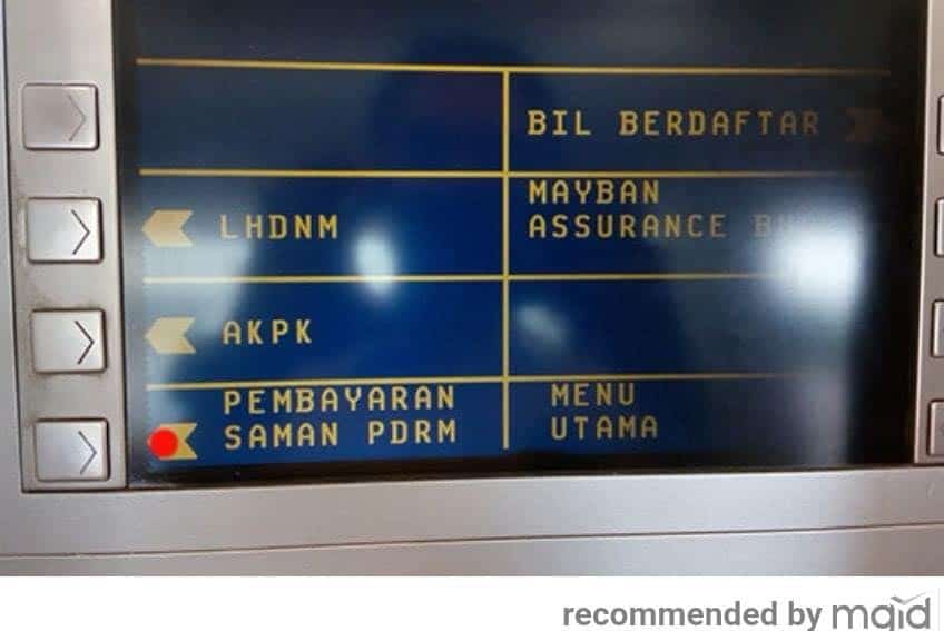 bayar saman di mesin atm