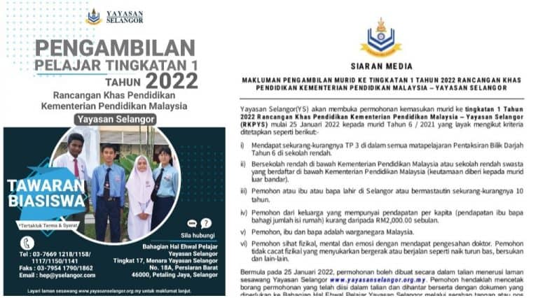 yayasan selangor 2022