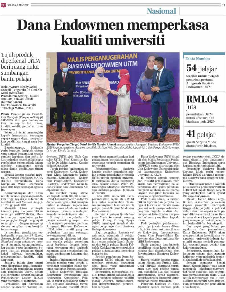 biasiswa endowment uitm