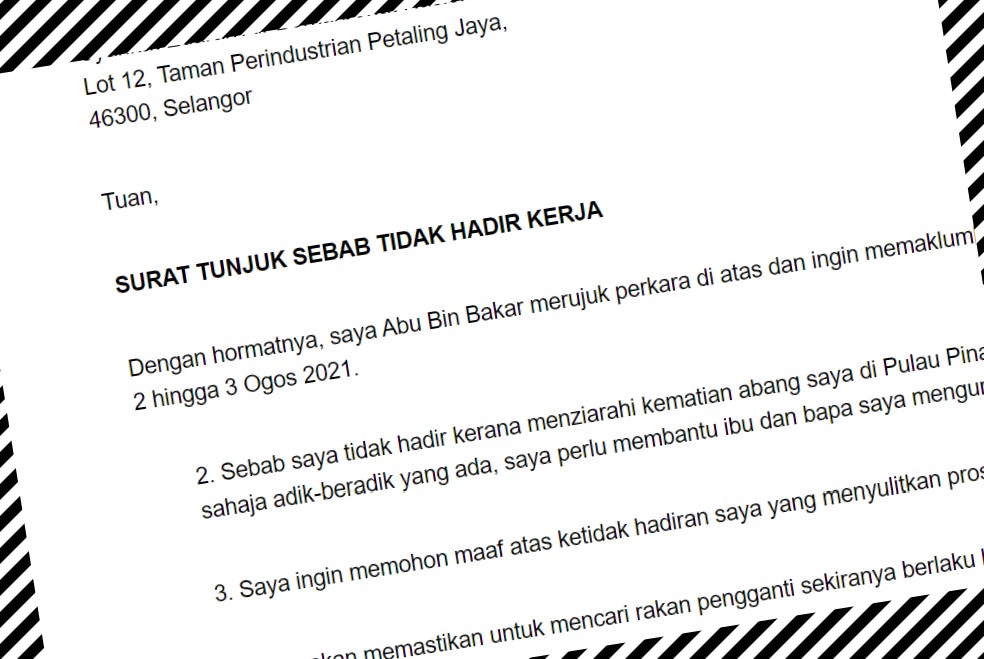 surat tunjuk sebab