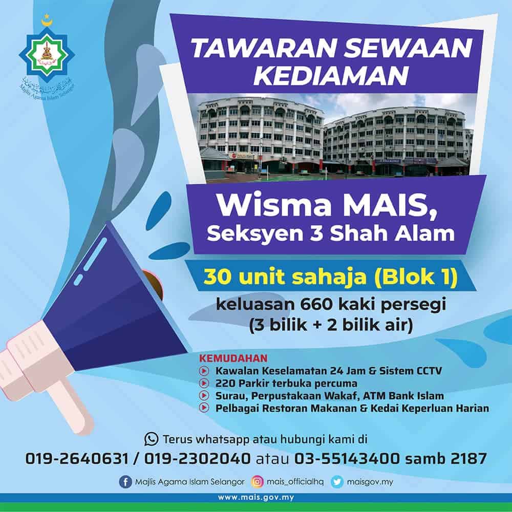 rumah sewa mais SHAH ALAM