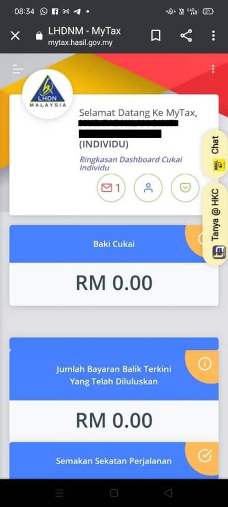 tunggakan cukai hasil lhdn mytax