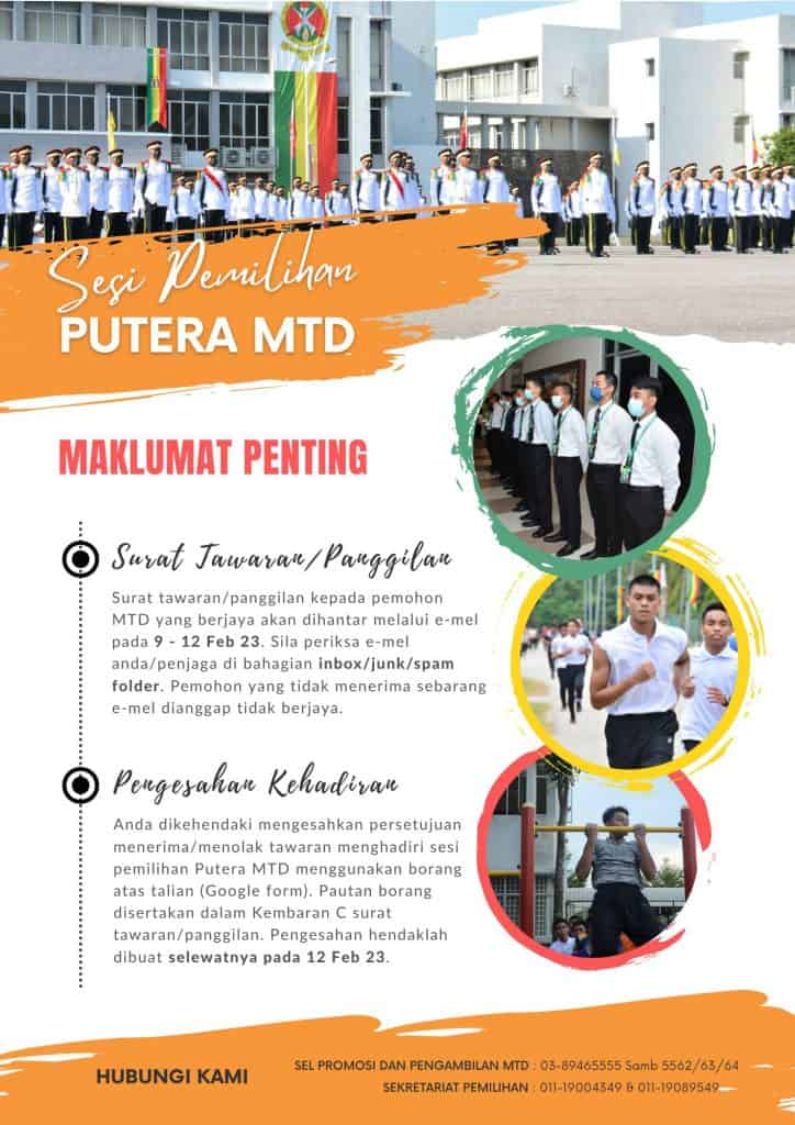 semakan mtd maktab tentera diraja malaysia