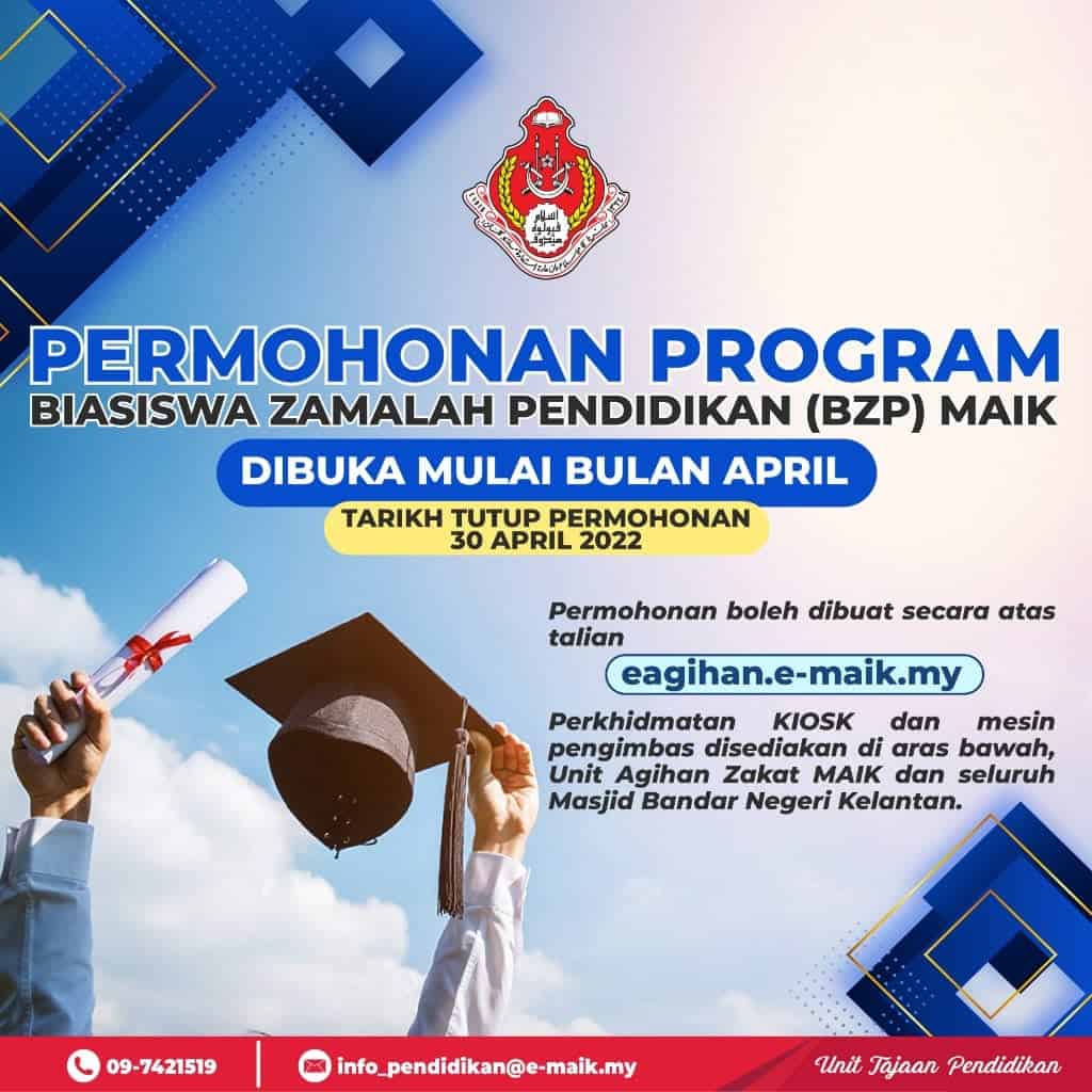 Program Biasiswa Zamalah Pendidikan MAIK 2022