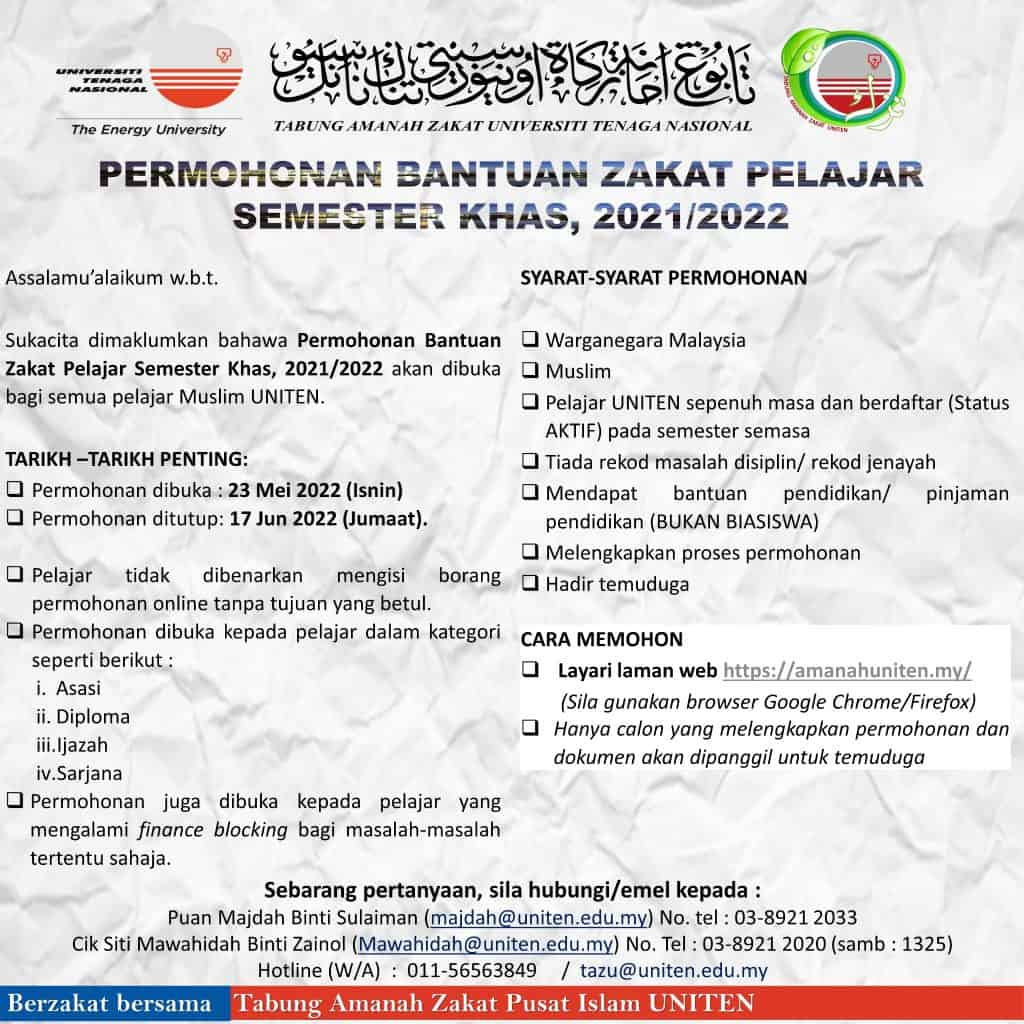 bantuan zakat pelajar 