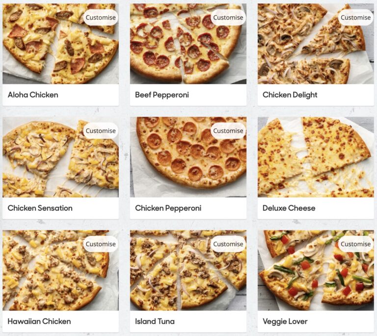  menu Pizza Hut