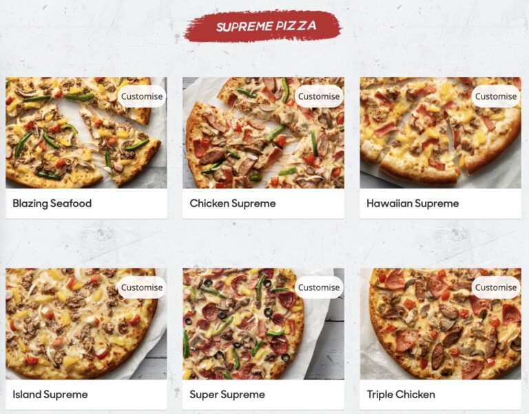  menu Pizza Hut