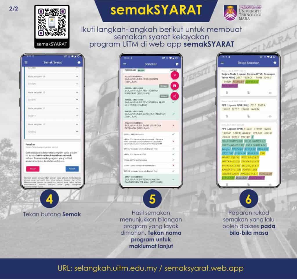 semak syarat uitm