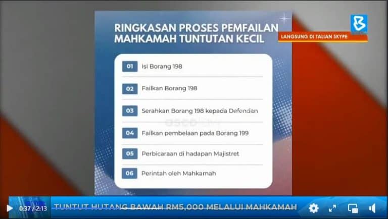 tuntut hutang mahkamah