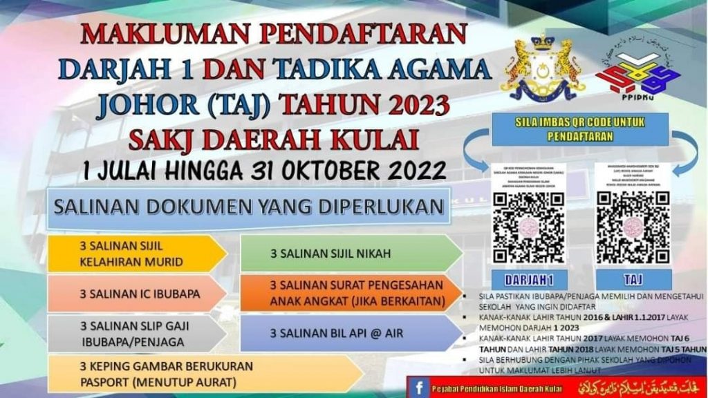 sekolah agama johor (SAKJ) tadika agama johor (TAJ)