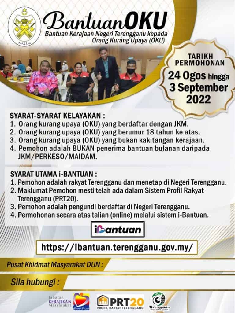 ibantuan terengganu bantuan oku