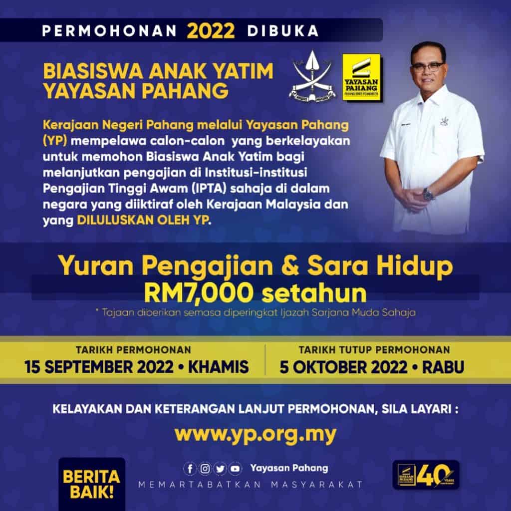 Biasiswa Anak Yatim Yayasan Pahang