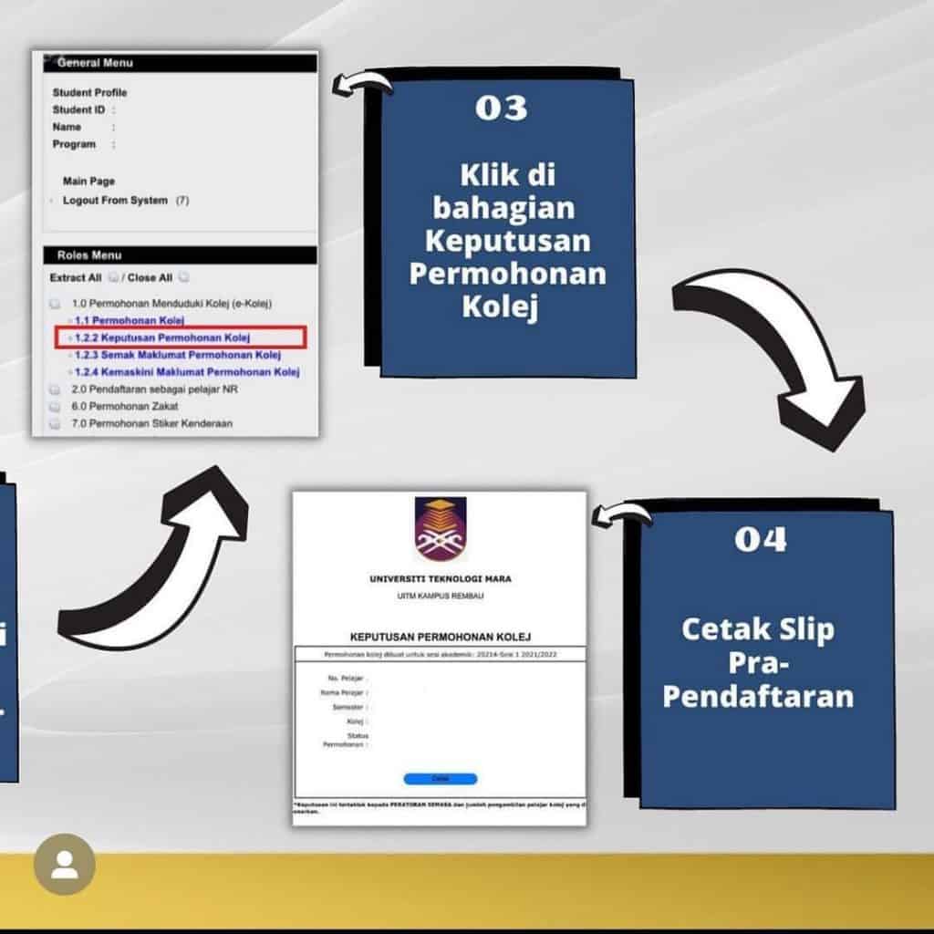 e-kolej uitm semakan rayuan kolej