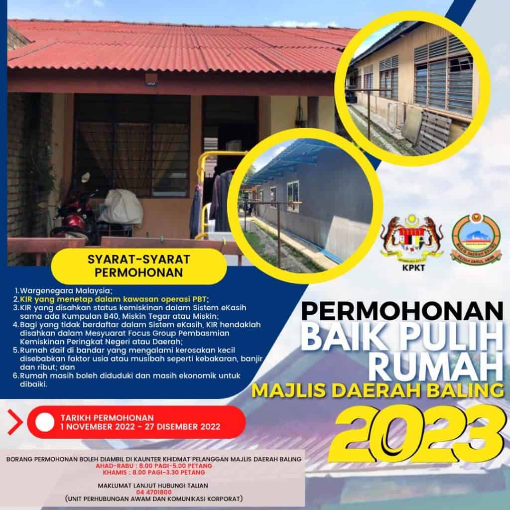 Baik Pulih Rumah Majlis Daerah Baling