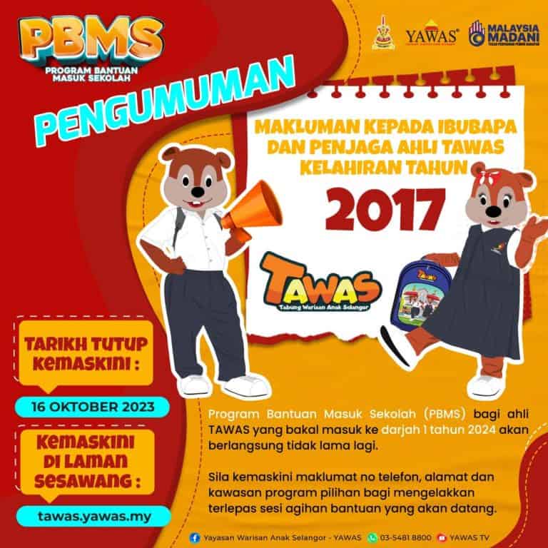 program bantuan masuk sekolah tawas