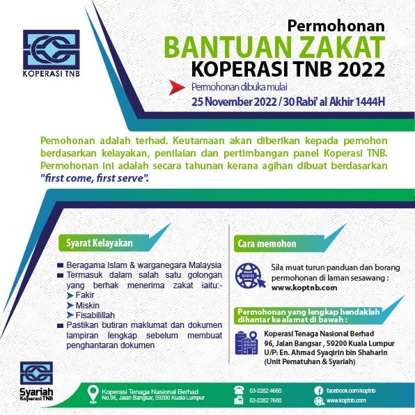 Bantuan Zakat Koperasi TNB