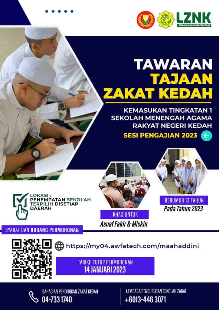 tajaan zakat kedah