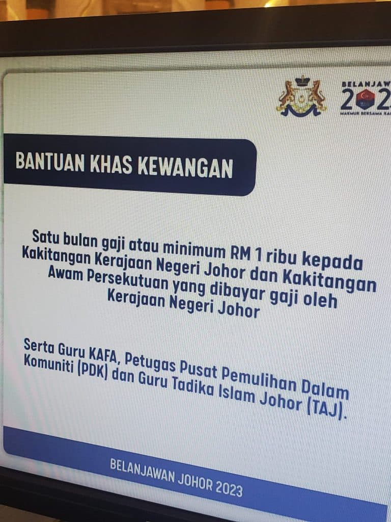 belanjawan johor 2023