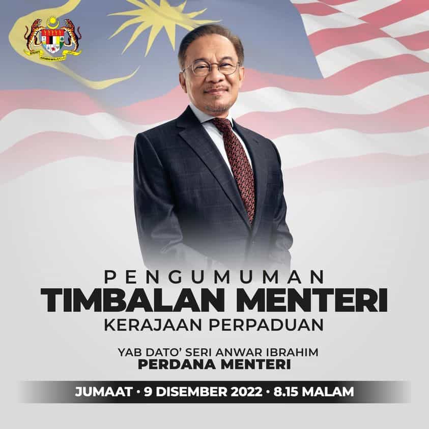 timbalan menteri anwar ibrahim 2022