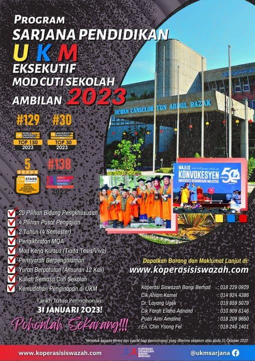 Program Sarjana Pendidikan UKM Mod Cuti Sekolah