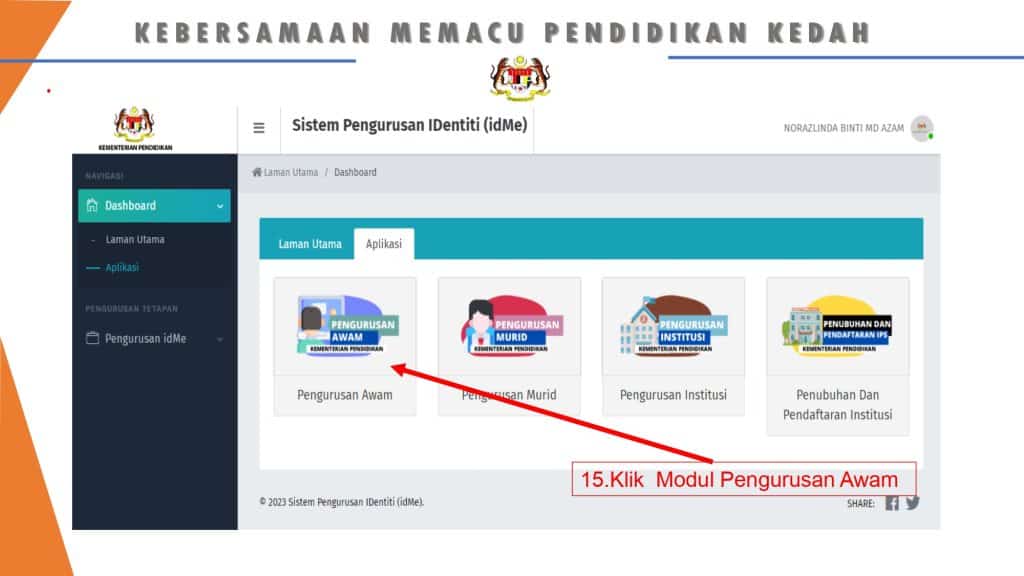 pendaftaran tahun 1 ONLINE IDME KPM