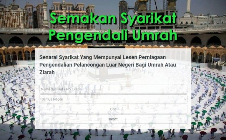 semakan syarikat pengendali umrah