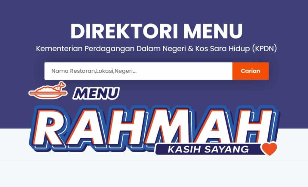 lokasi menu rahmah