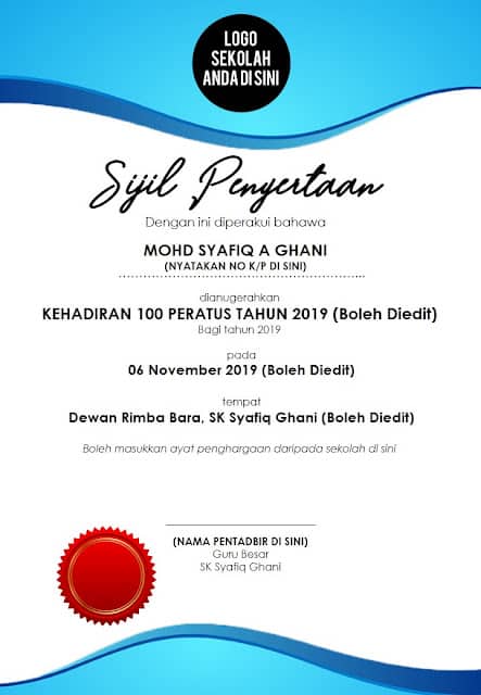 download sijil penyertaan