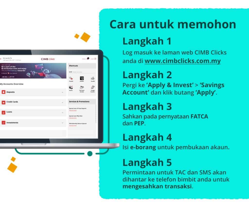 buka akaun cimb online