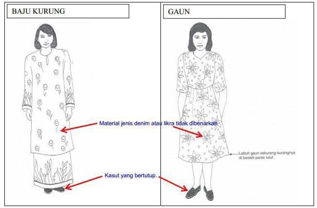 tingkatan 6 pakaian