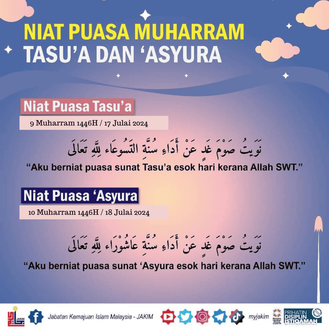 niat puasa asyura tasu'a