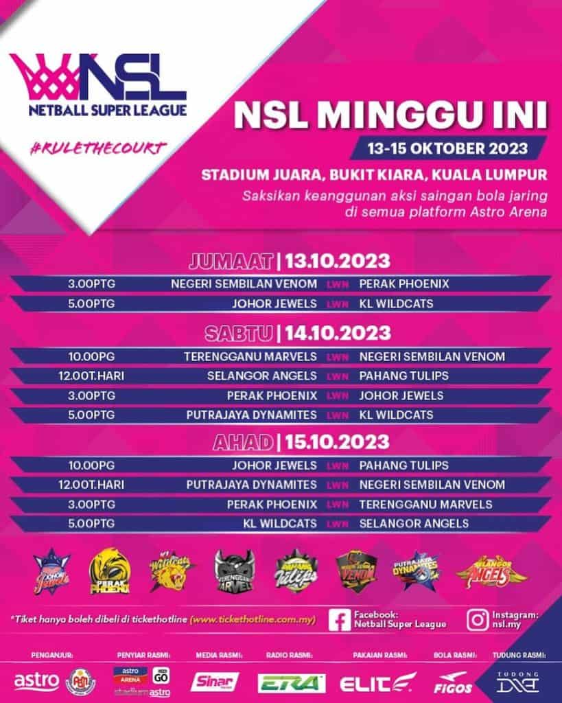 jadual Netball Super League