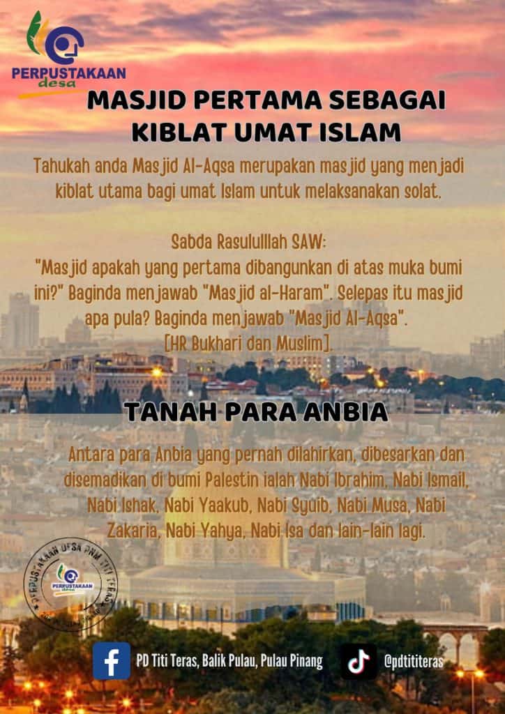 kepentingan palestin masjidil aqsa