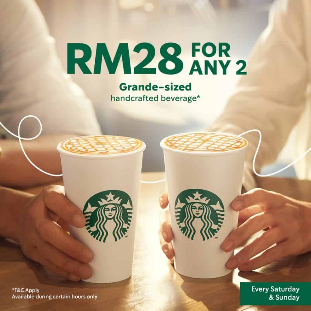 promo starbucks rm28 for 2 oktober malaysia