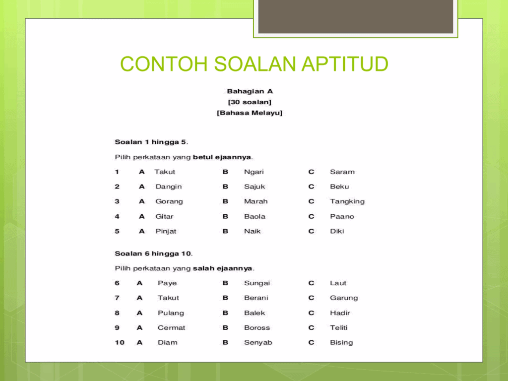 soalan aptitud