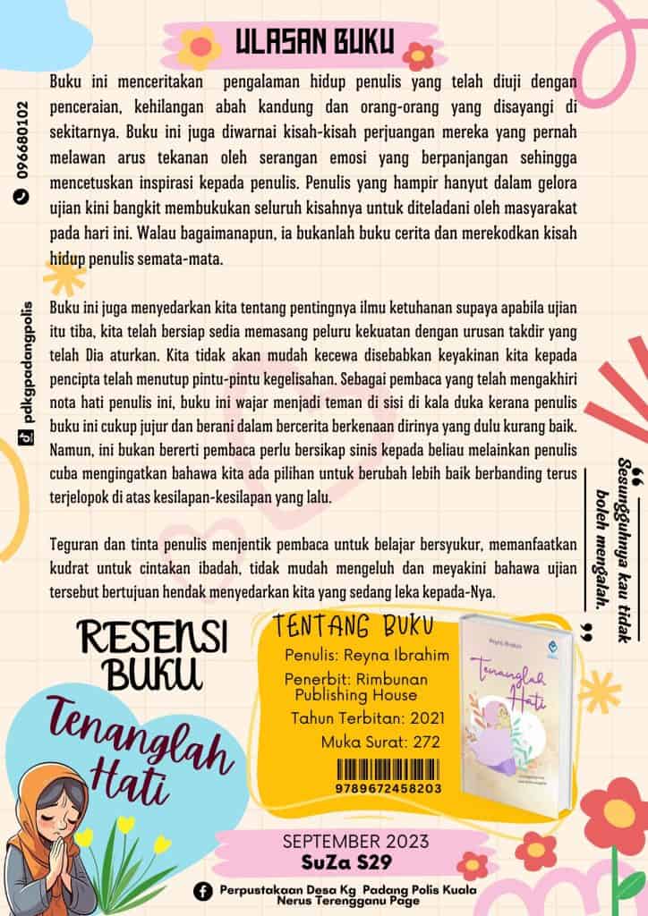 Ulasan Buku Tenanglah Hati