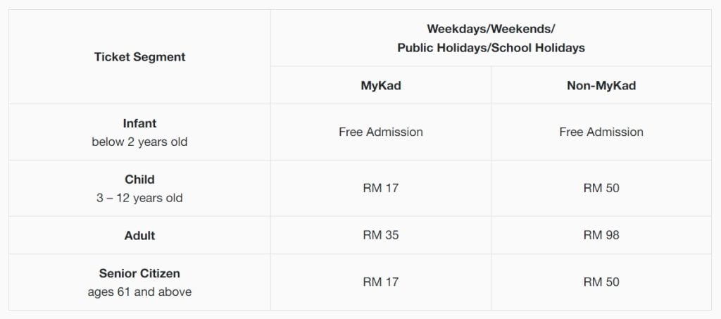 tiket klcc skybridge