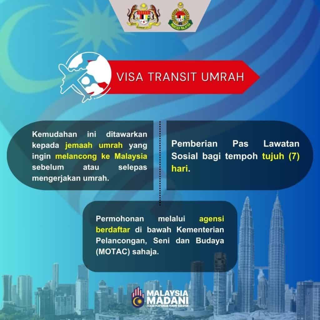 visa transit umrah Pelan Liberalisasi Visa