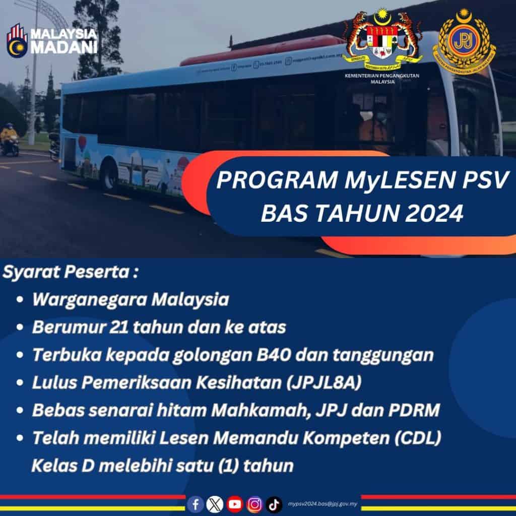 syarat MyLesen PSV Bas