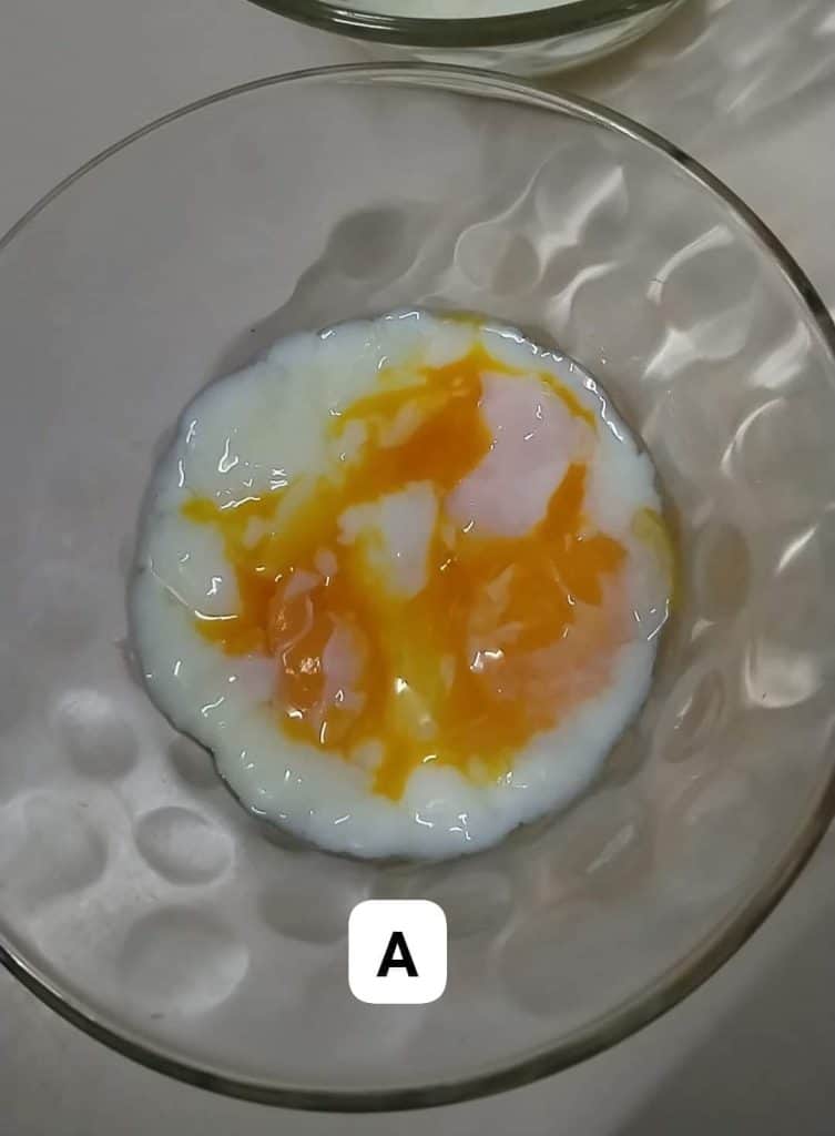 telur separuh masak