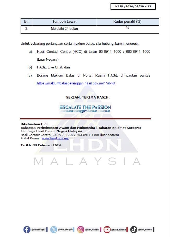 daftar cukai lhdn